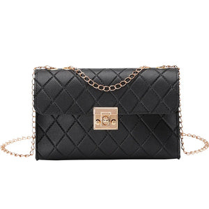 Women Casual Chain PU Leather Diamond Crossbody Bags Shoulder Bag Handbag