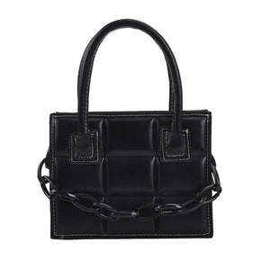 Women Casual Checker Pattern PU Shoulder Bags Crossbody Bag