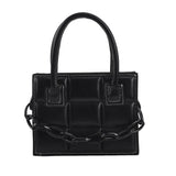Women Casual Checker Pattern PU Shoulder Bags Crossbody Bag
