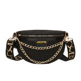 Casual Chest Bags with Metal Chain Single Shoulder Bags