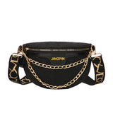 Casual Chest Bags with Metal Chain Single Shoulder Bags