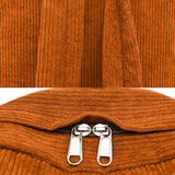 Women Casual Corduroy Backpack Soft Kids School Bag Travel College Daypack
