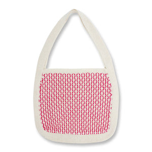 Women Casual Knit Slouchy Pouch Bag Granny Jacquard Cro