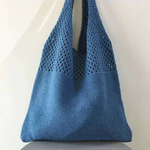 Women Casual Knitted Woolen Shoulder Bags Tote Plush Summer Shopper Bag