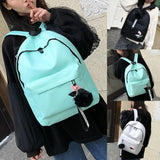 Women Canvas Backpack Travel School Bag