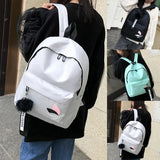 Women Canvas Backpack Travel School Bag