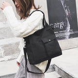 Canvas Retro Ladies Portable Eco Tote Bags Solid Color
