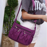 Women Casual Messenger Bag Waterproof Nylon Shoulder Bag Large Capacity