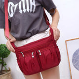 Women Casual Messenger Bag Waterproof Nylon Shoulder Bag Large Capacity