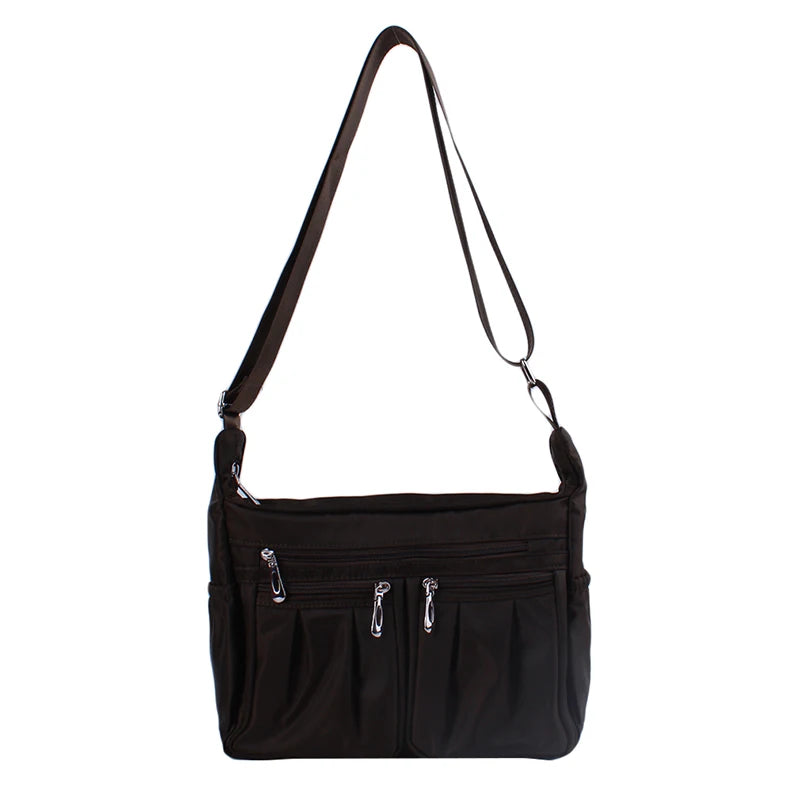 Women Casual Messenger Bag Waterproof Nylon Shoulder Bag Large Capacity