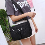Women Casual Messenger Bag Waterproof Nylon Shoulder Bag Large Capacity