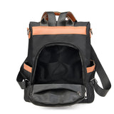 Women Casual Nylon Backpack Large Capacity Anti-theft Rucksack