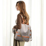 Women Casual Nylon Backpack Large Capacity Anti-theft Rucksack