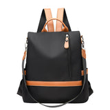 Women Casual Nylon Backpack Large Capacity Anti-theft Rucksack