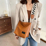 Women PU Leather Crossbody Bucket Bag Large Capacity Shoulder Satchel