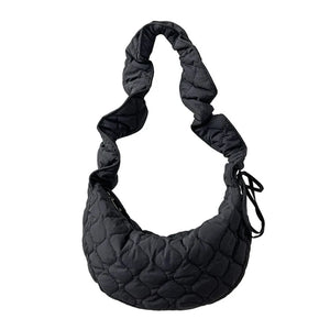 Women Casual Ruched Shoulder Bag Quilted Crossbody Handbag