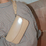 Women Casual Saddle Bag Crossbody Bags Handbag Glossy PU Shoulder Bag