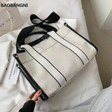 Women Casual Canvas Shoulder Bag Retro Handbag Solid Japan Korea