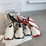 Canvas Shoulder Bag, Large Capacity Handbag Tote, Red/Green/Black/Brown