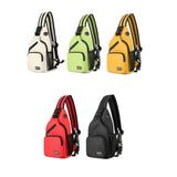 Casual Small Sling Backpack Travel Chest Bag With Earphone Hole