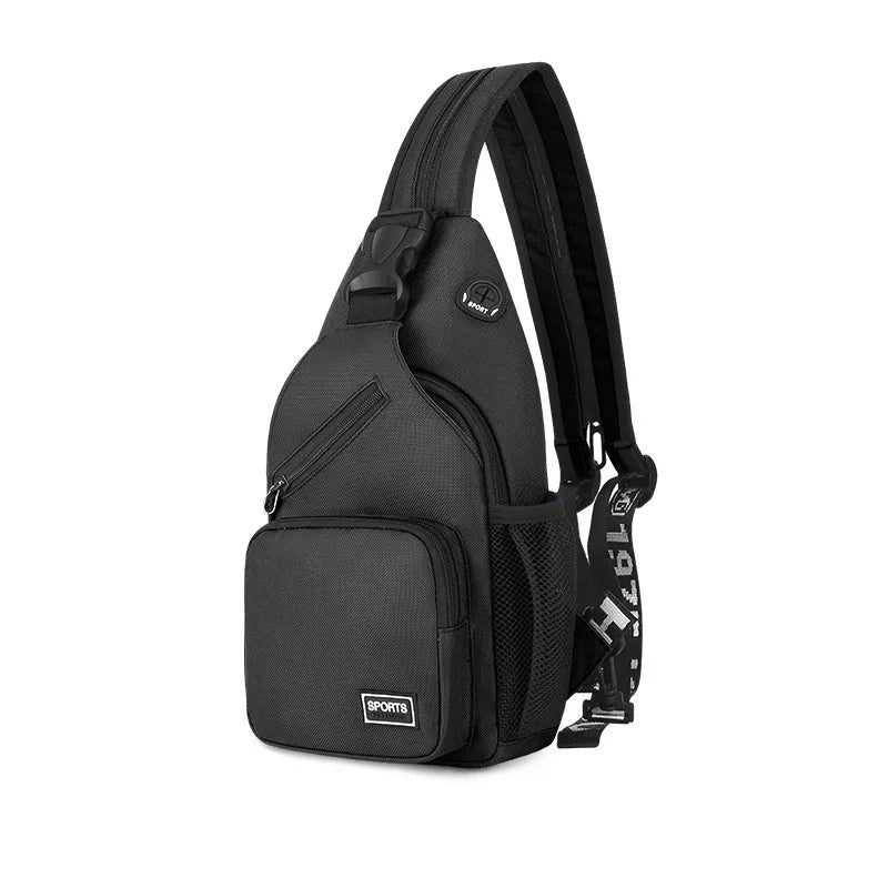 Casual Small Sling Backpack Travel Chest Bag With Earphone Hole