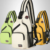 Casual Small Sling Backpack Travel Chest Bag With Earphone Hole