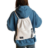 Women Casual Solid Letter Pattern Backpack Canvas Daily Bags