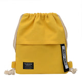 Women Casual Solid Letter Pattern Backpack Canvas Daily Bags