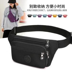 Women Casual Nylon Waist Pack Shoulder Bag for Travelling