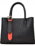 Vintage PU Leather Tote Bag for Women