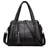 Vintage Leather Crossbody Bag for Women Tote Ladies Small Shoulder Bag