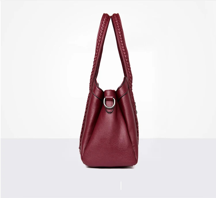 Women Casual Tote Bags Large Shoulder Bag Vintage Leather Crossbody Bag