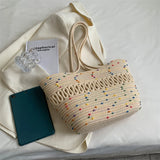 Summer Straw Tote Bag Large Capacity Beach Handbag