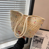 Summer Straw Tote Bag Large Capacity Beach Handbag
