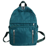 Women Waterproof Zip Backpack Student Travel Multi-pocket School Bag