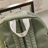 Women Waterproof Zip Backpack Student Travel Multi-pocket School Bag
