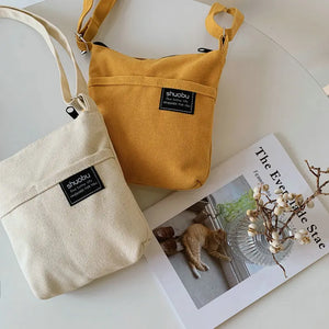 Women Casual Canvas Shoulder Bag Small Crossbody Bag Phone Purse