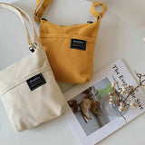 Women Casual Canvas Shoulder Bag Small Crossbody Purse Student Messenger Bag