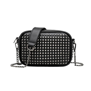 Women Chain Crossbody Bag Rivet Messenger Small Shoulder