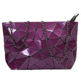 Women Chain Shoulder Bag Geometric Messenger Bags Clutch Evening Bag