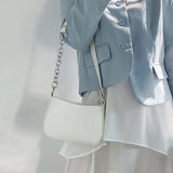 Women Chain Shoulder Bags PU Leather Crossbody Underarm Thread Lady Handbags