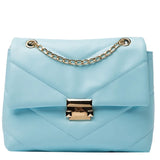 Solid Crossbody Bag PU Leather Flap Shoulder Pouch
