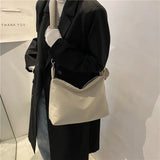 Canvas Chain Strap Tote Bag Zipper Crossbody Shopper Bag