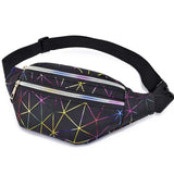 Women Laser Chest Bag Geometric Waist Bags Phone Pouch Fanny Pack