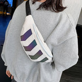 Canvas Reflective Chest Bag Large Capacity Waist Pack