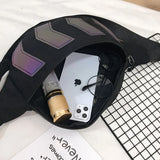 Canvas Reflective Chest Bag Large Capacity Waist Pack