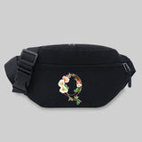 Flower Letter Series Waist Bag Outdoor Sports Storage Bag