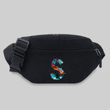 Unisex Travel Waist Bag Paint Letter Series Pattern Chest Messenger Bag