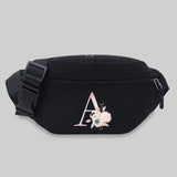 Pink Flower Letter Series Shoulder Crossbody Bag