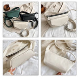 Women Chest Packs PU Leather Fanny Pack High Waist Bag